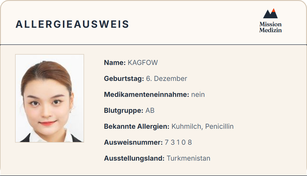 Allergieausweis