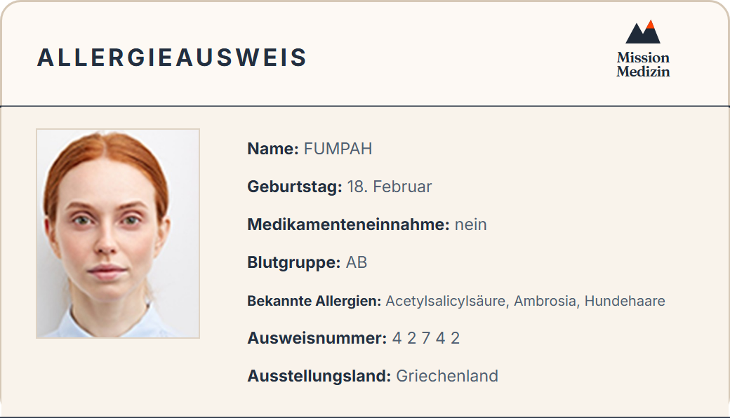 Allergieausweis