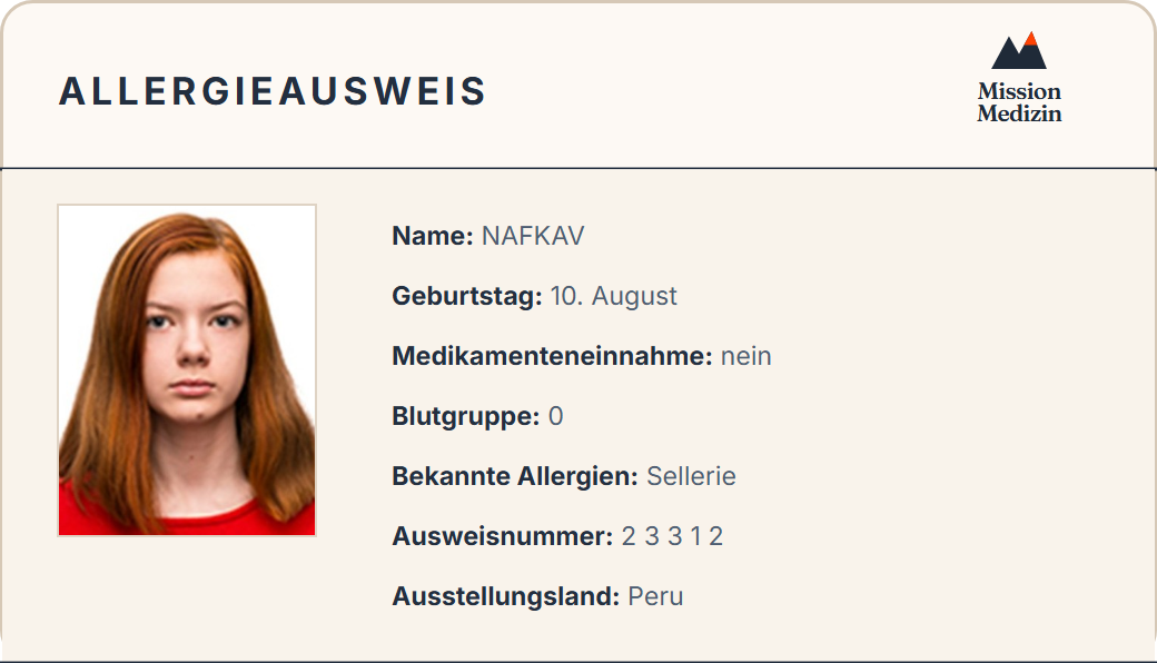 Allergieausweis