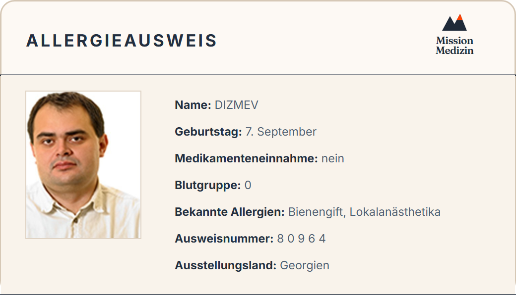 Allergieausweis