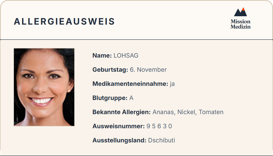 Allergieausweis