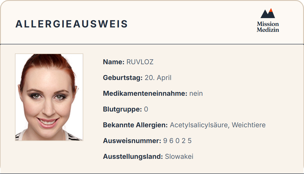 Allergieausweis