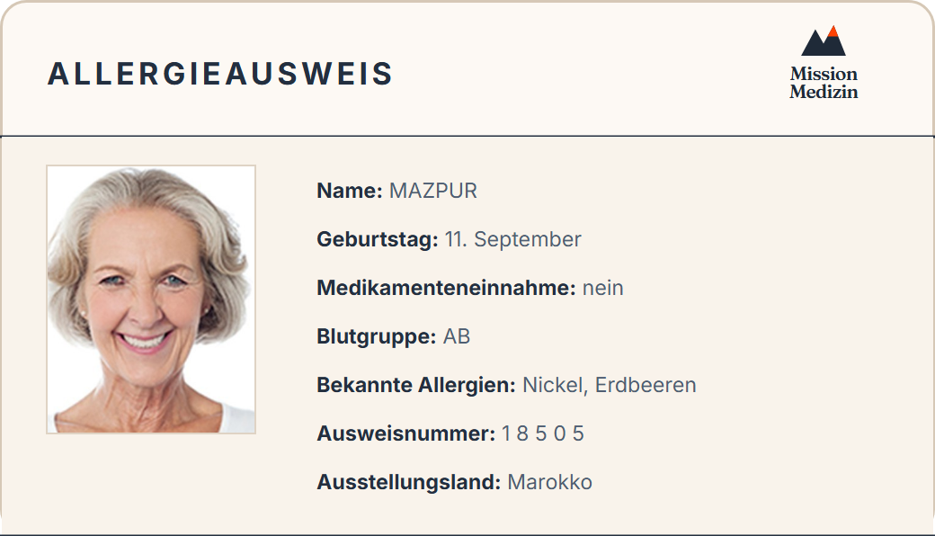 Allergieausweis