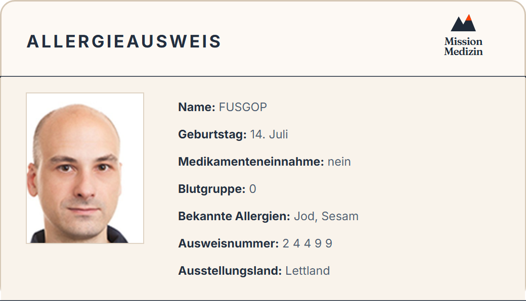 Allergieausweis
