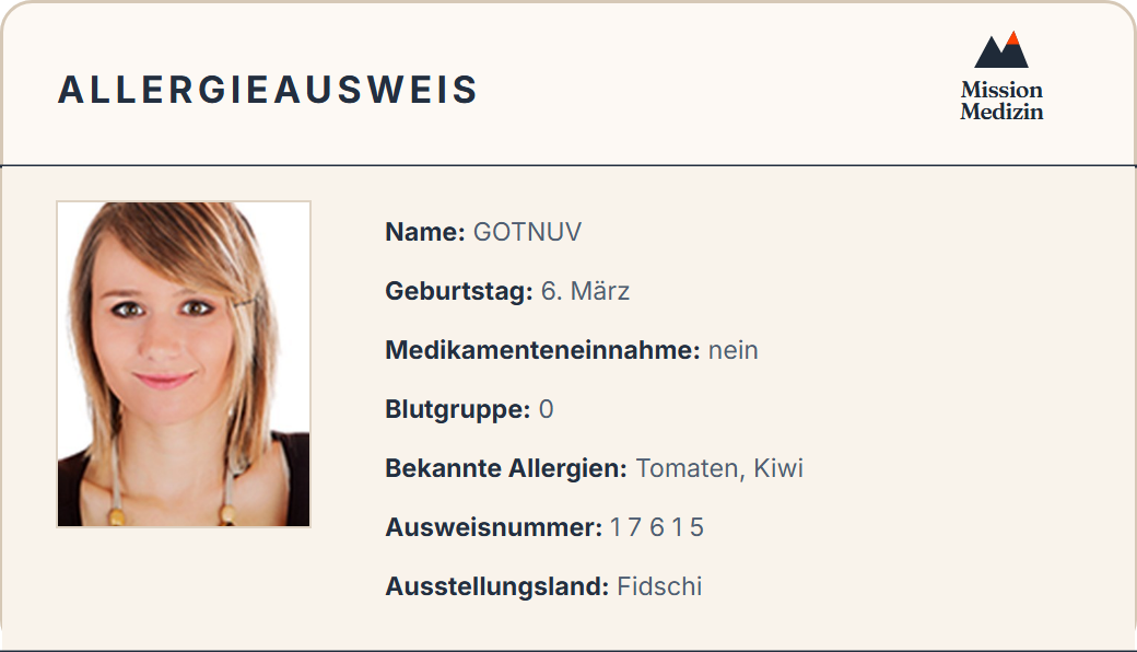 Allergieausweis