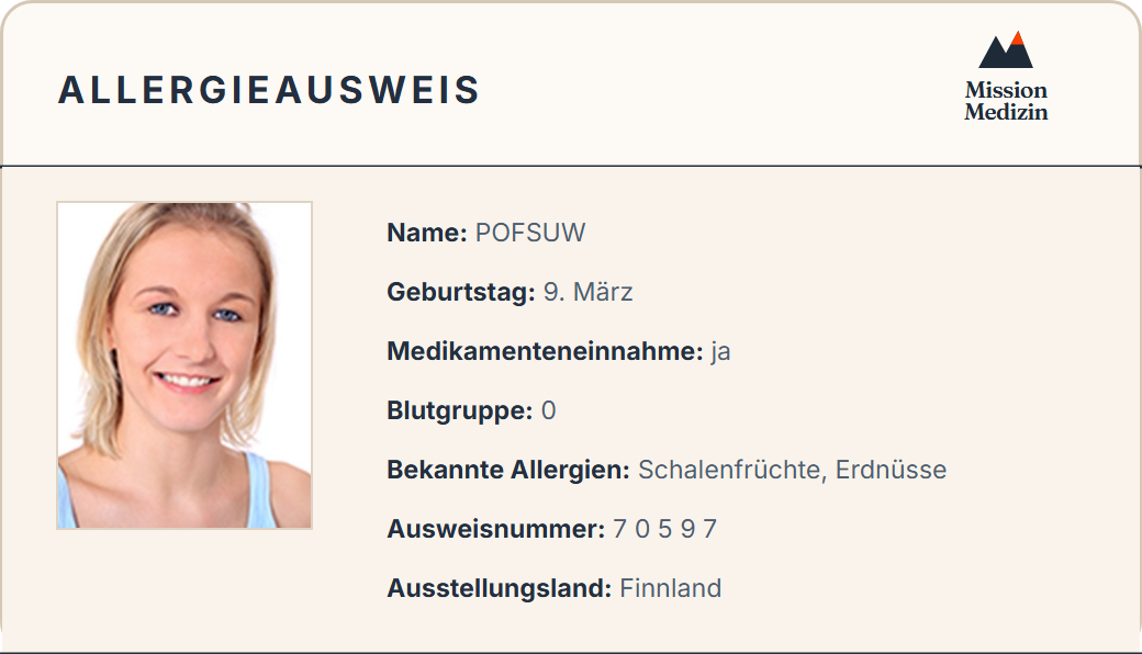Allergieausweis