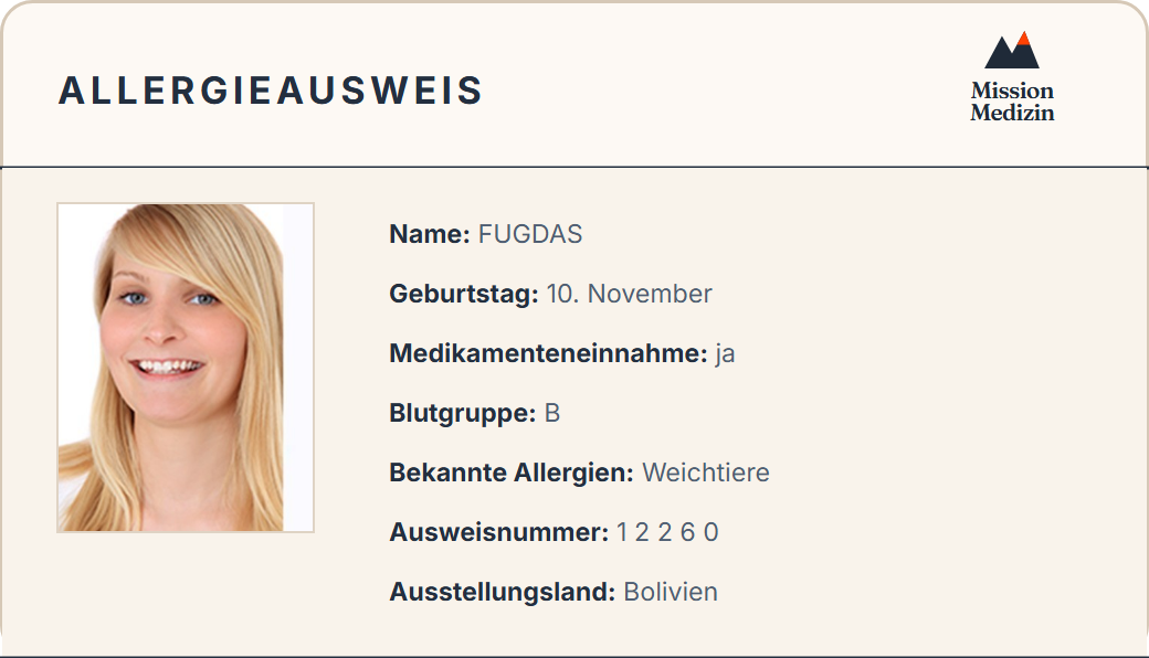 Allergieausweis