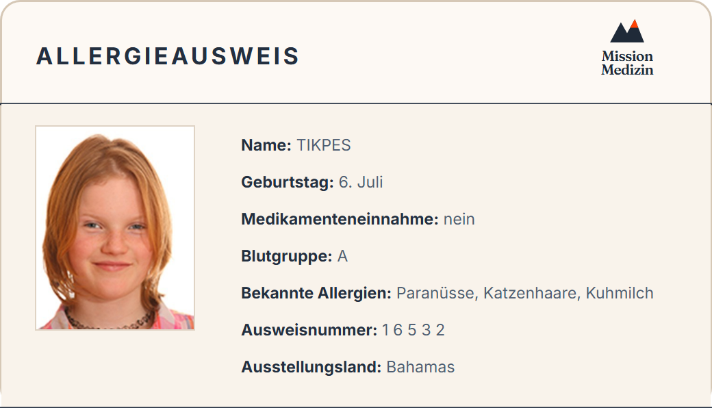 Allergieausweis