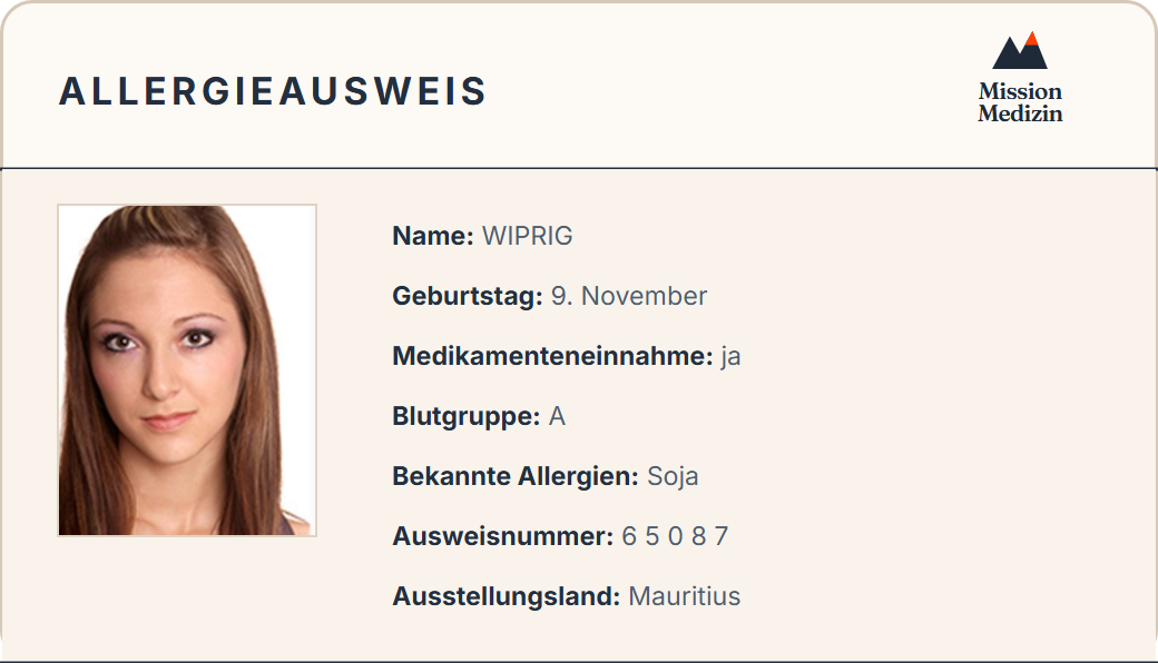 Allergieausweis
