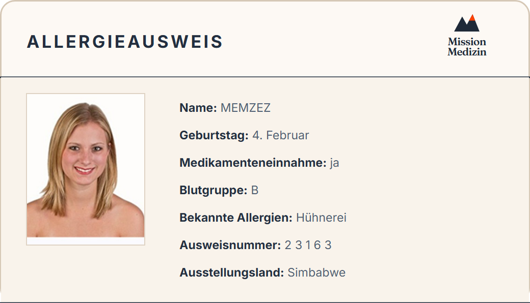 Allergieausweis