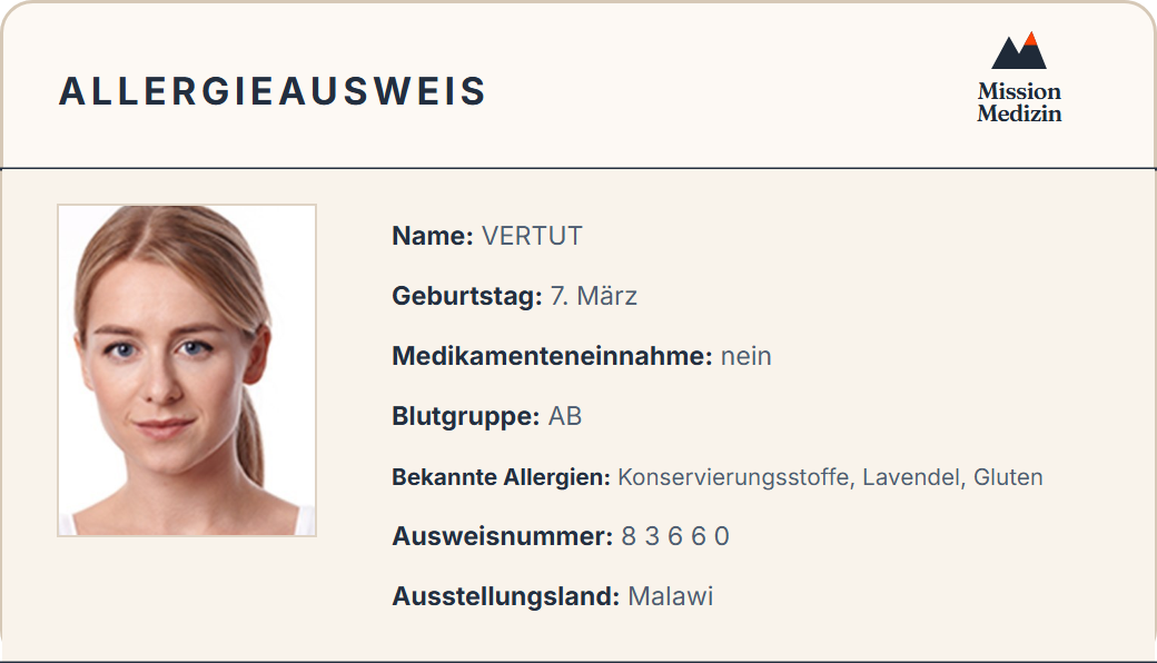 Allergieausweis