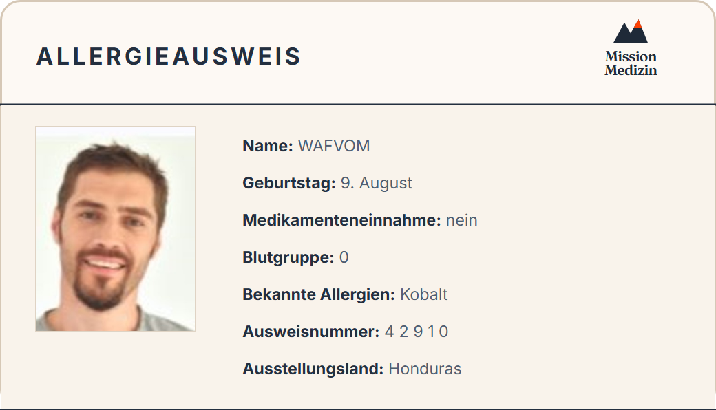 Allergieausweis