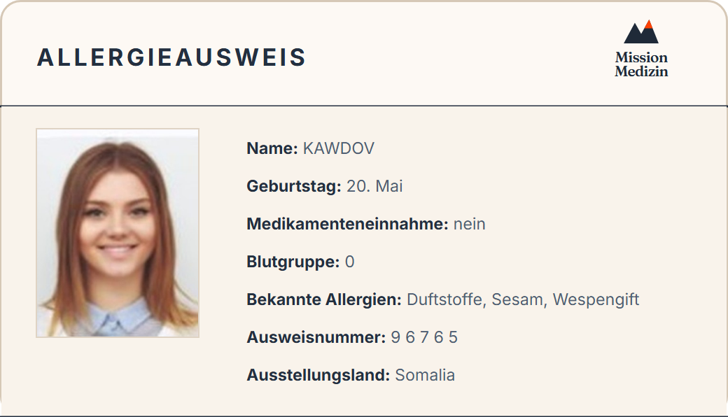 Allergieausweis