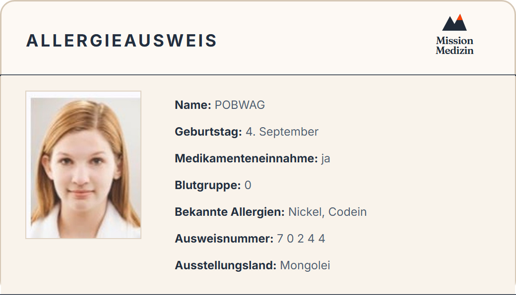 Allergieausweis