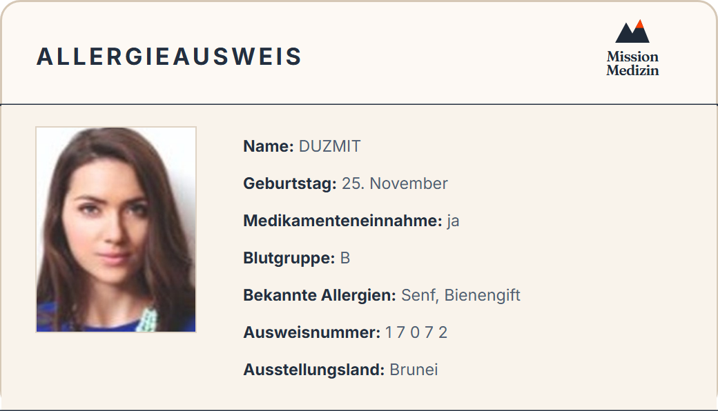 Allergieausweis