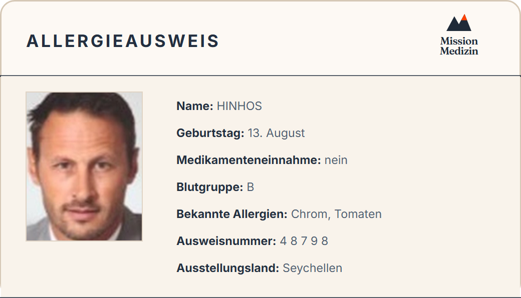 Allergieausweis