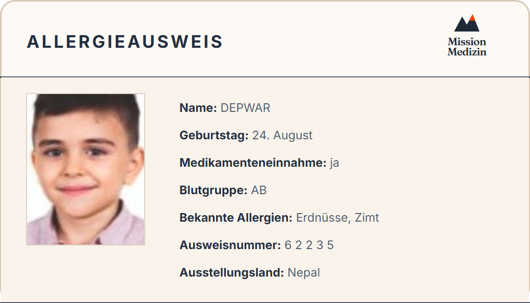 Allergieausweis