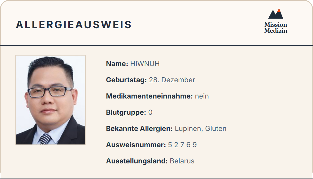 Allergieausweis