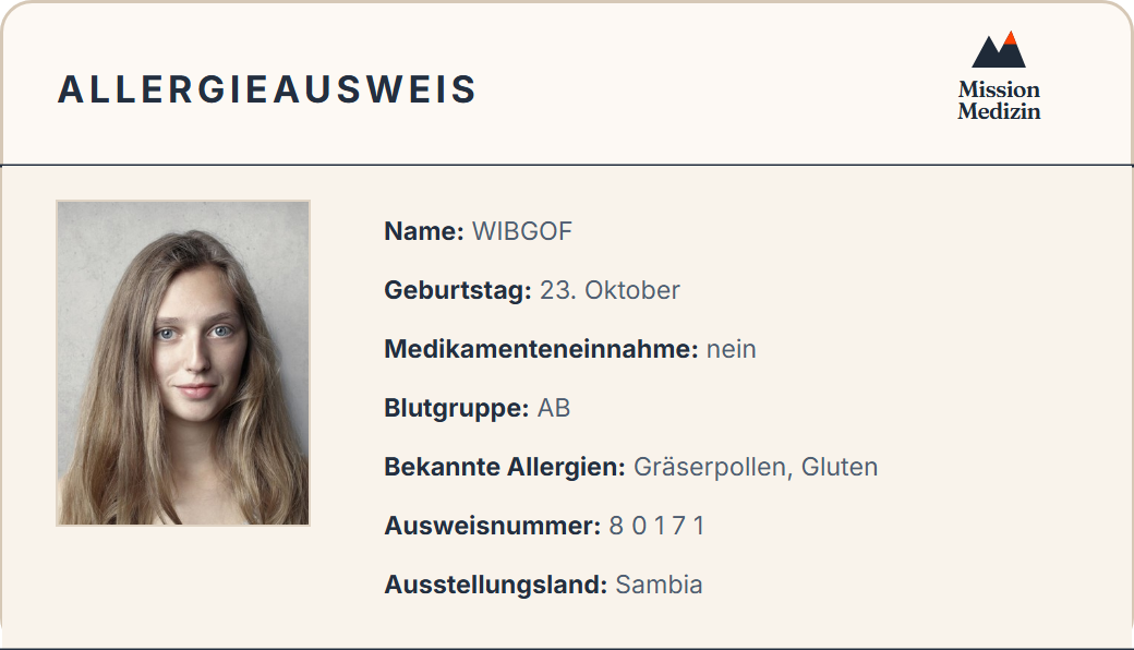 Allergieausweis