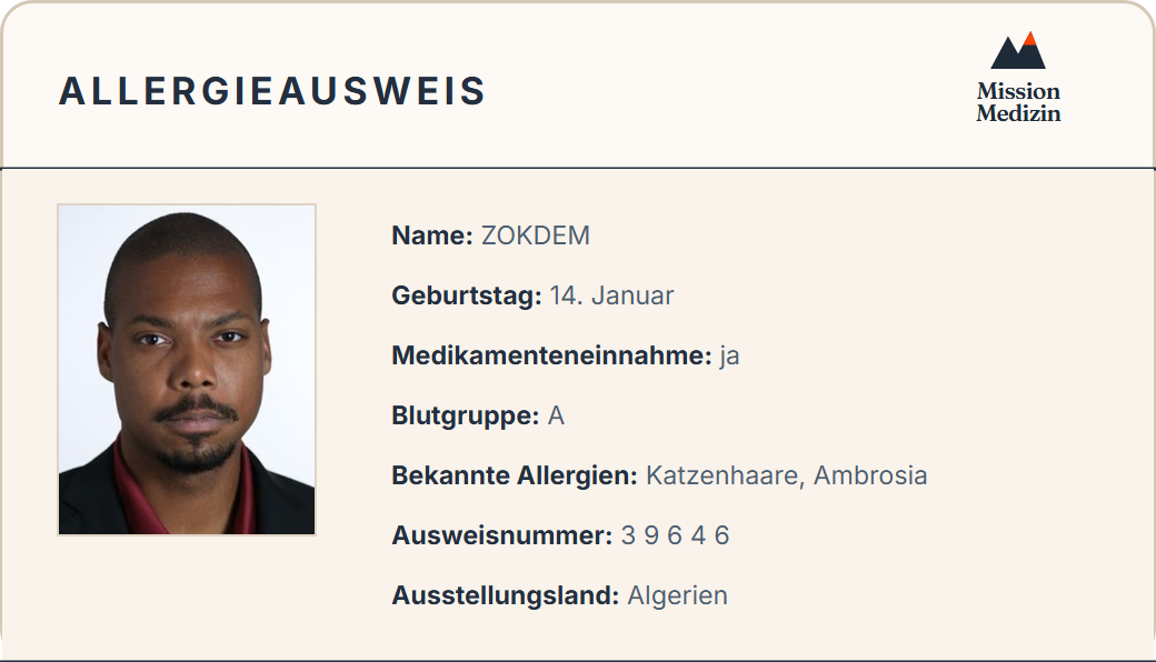 Allergieausweis