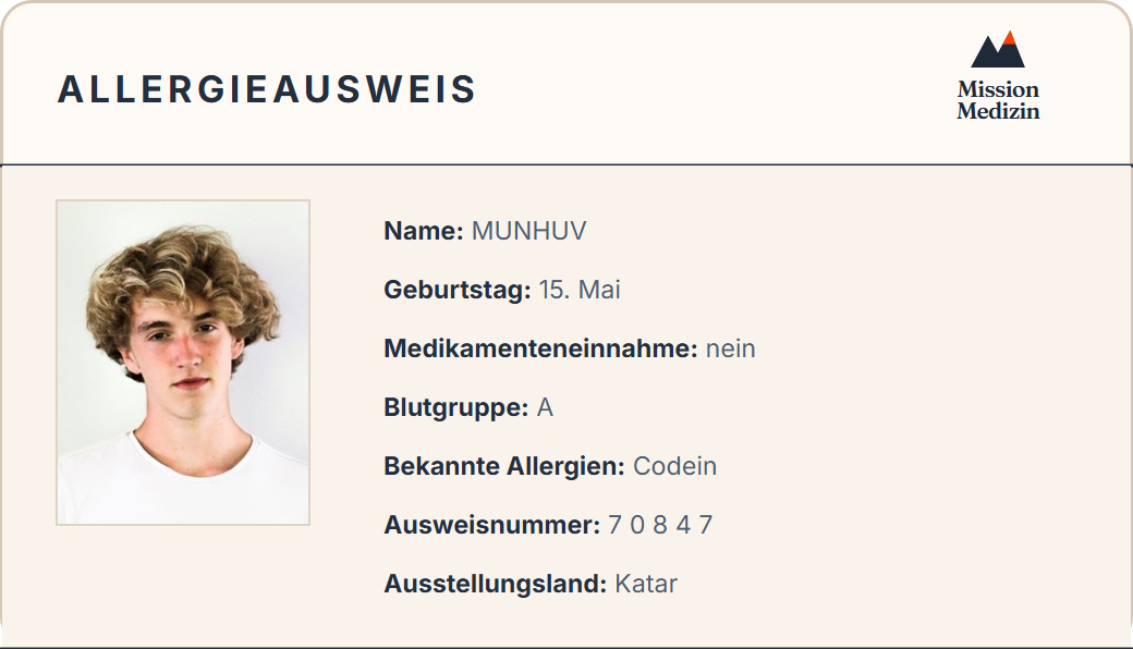 Allergieausweis