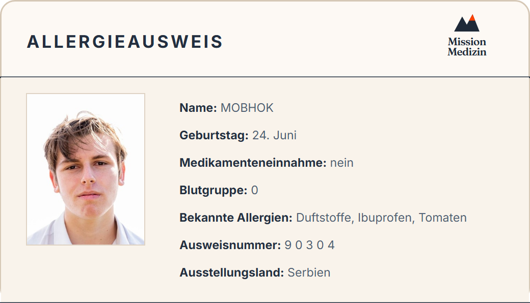Allergieausweis