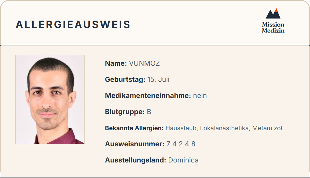 Allergieausweis