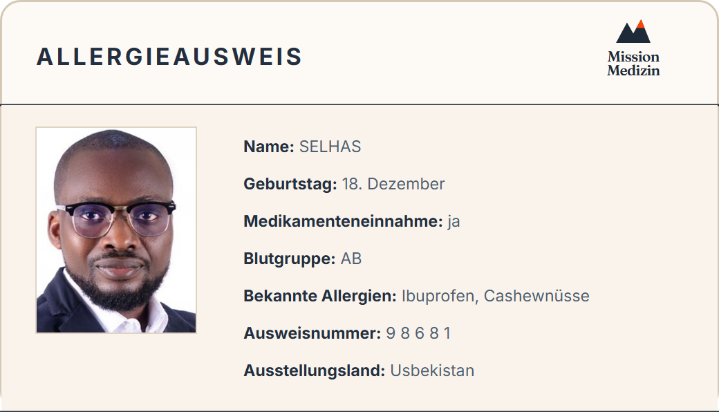 Allergieausweis