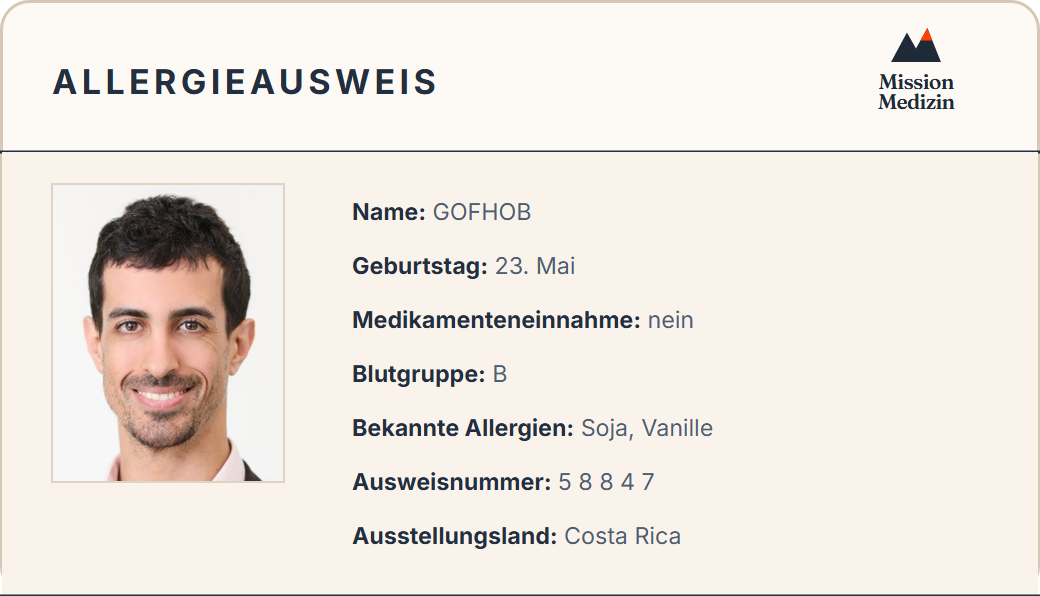 Allergieausweis