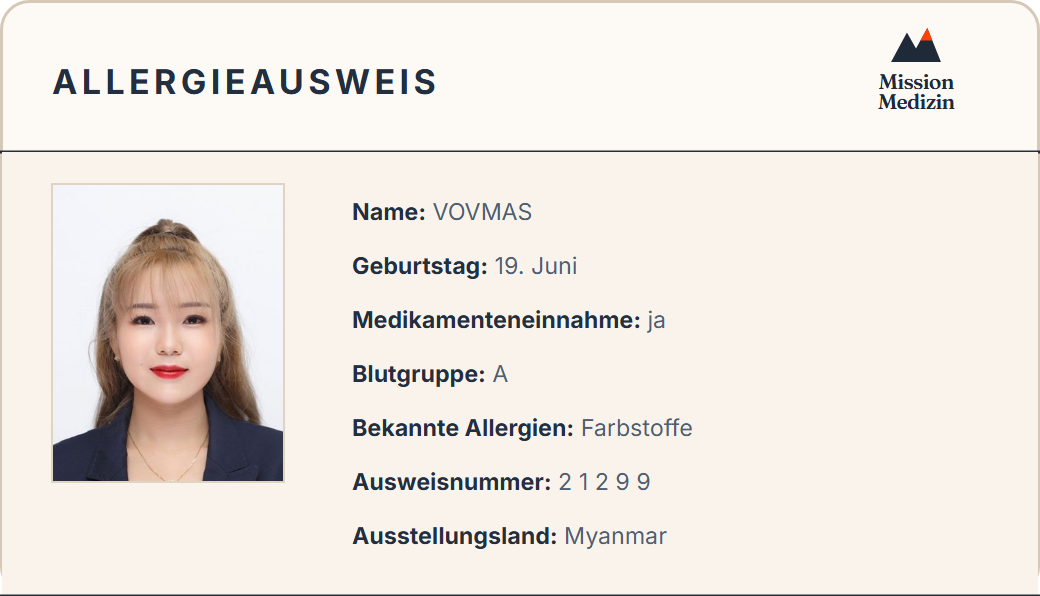Allergieausweis
