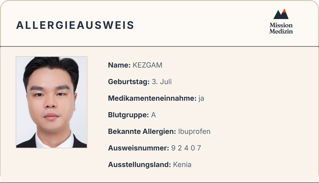 Allergieausweis