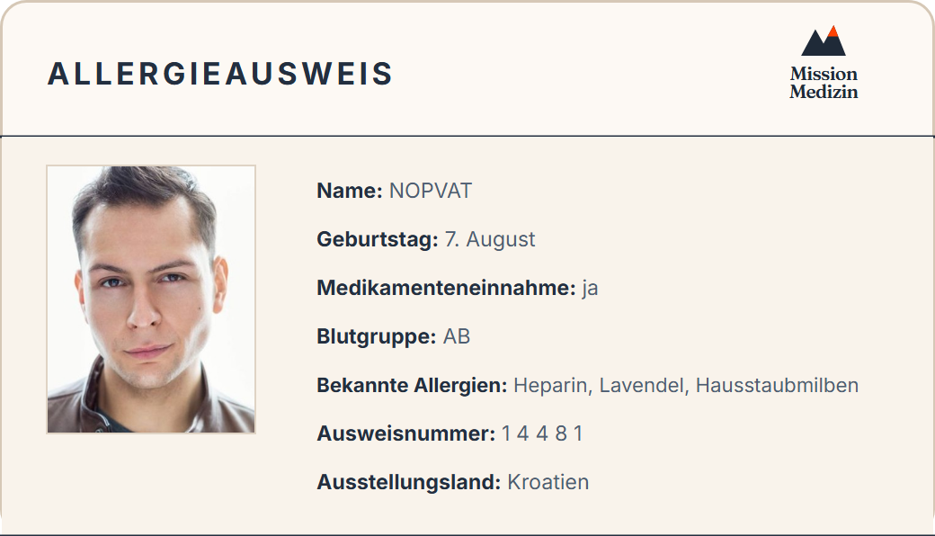 Allergieausweis