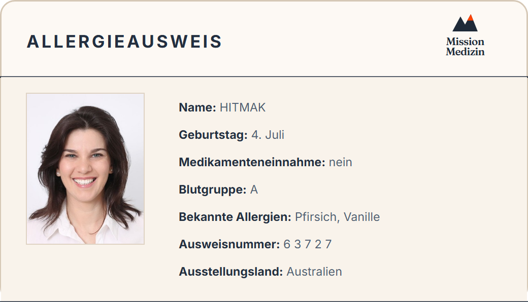 Allergieausweis