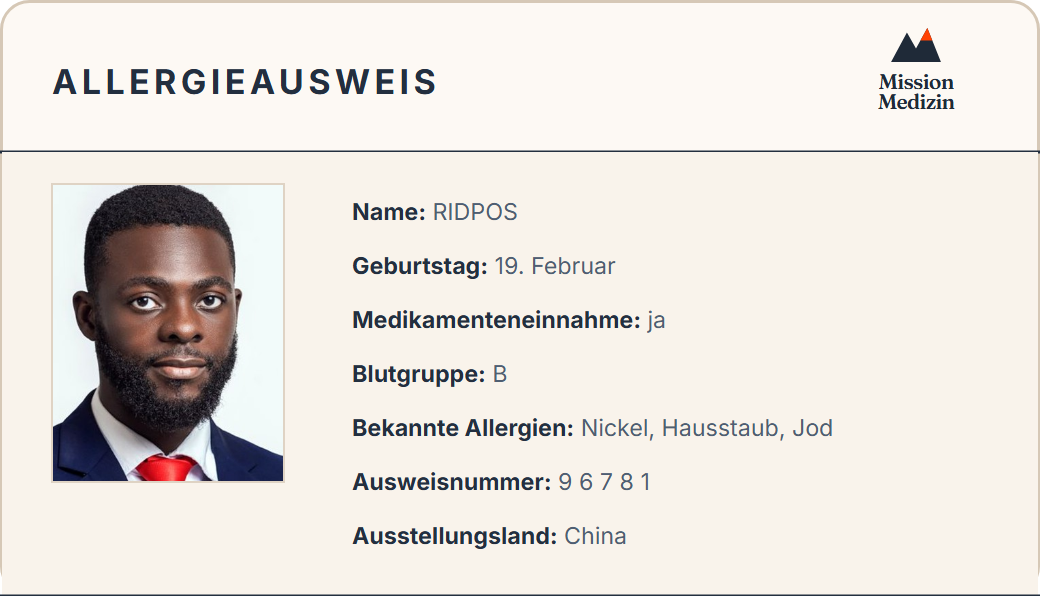 Allergieausweis