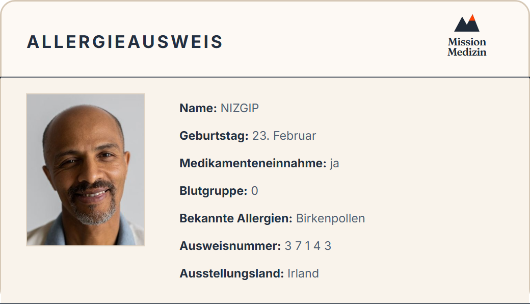 Allergieausweis