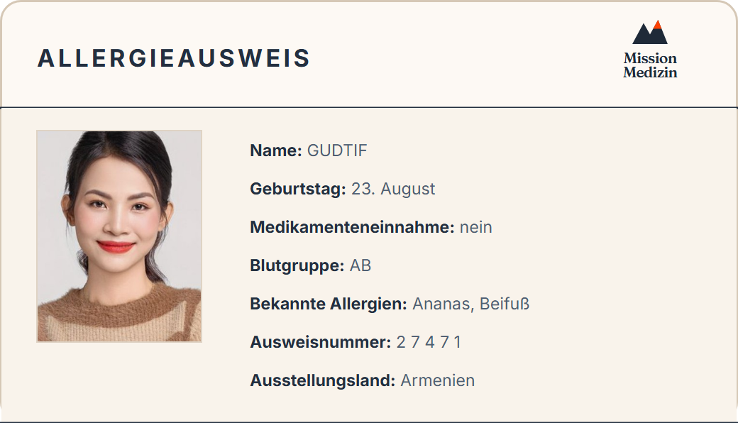 Allergieausweis