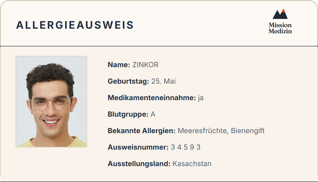 Allergieausweis
