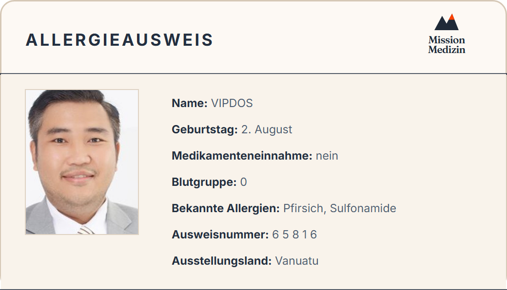 Allergieausweis