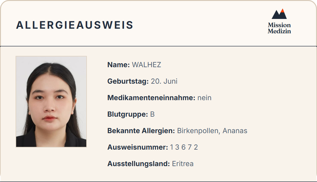 Allergieausweis