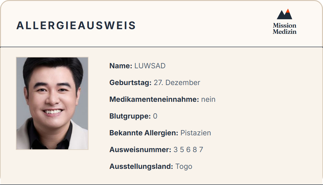 Allergieausweis