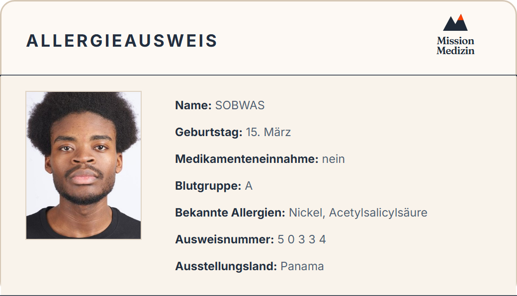 Allergieausweis
