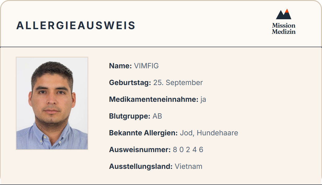 Allergieausweis