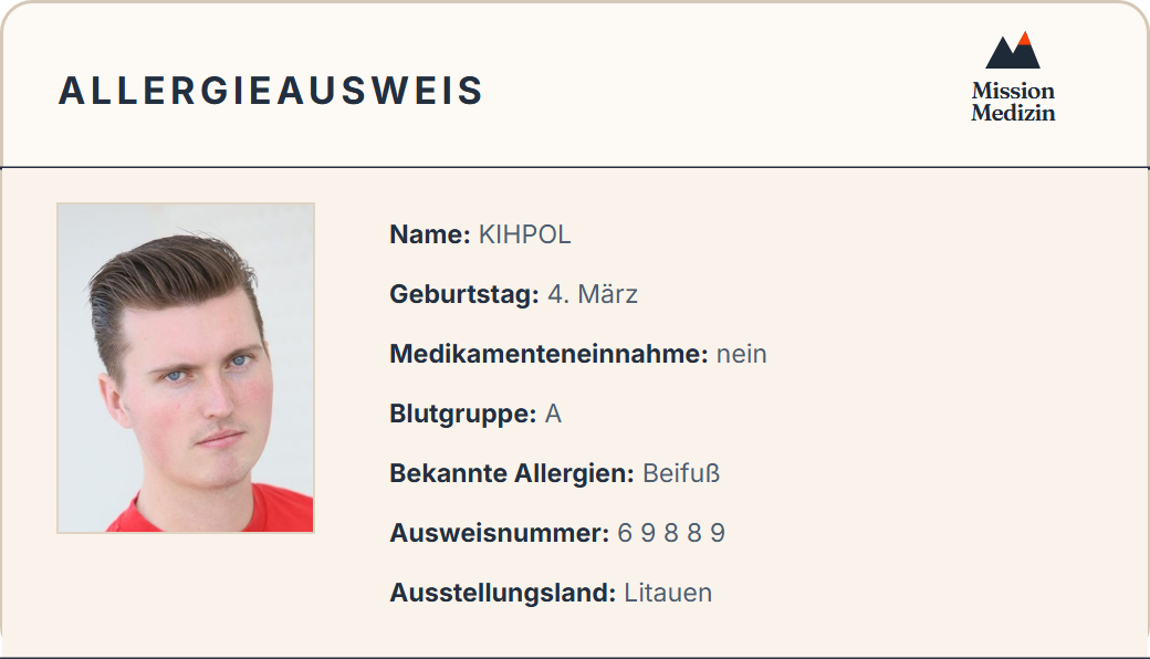 Allergieausweis