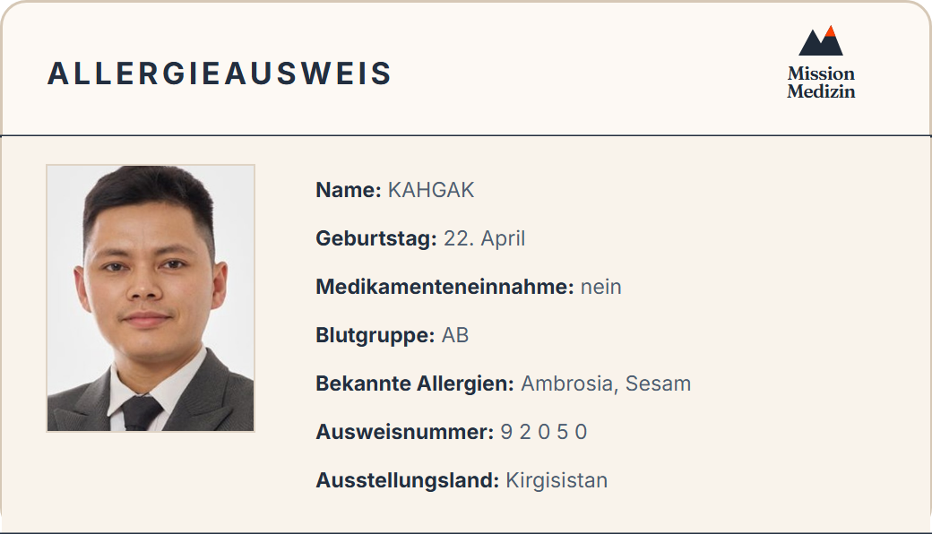 Allergieausweis