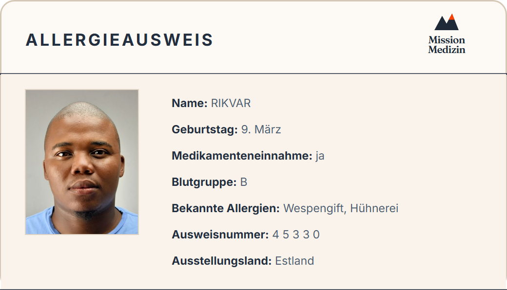 Allergieausweis