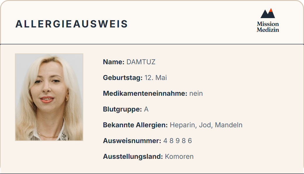 Allergieausweis