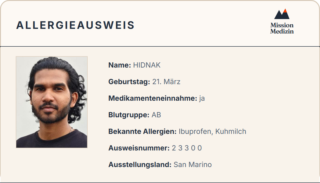 Allergieausweis