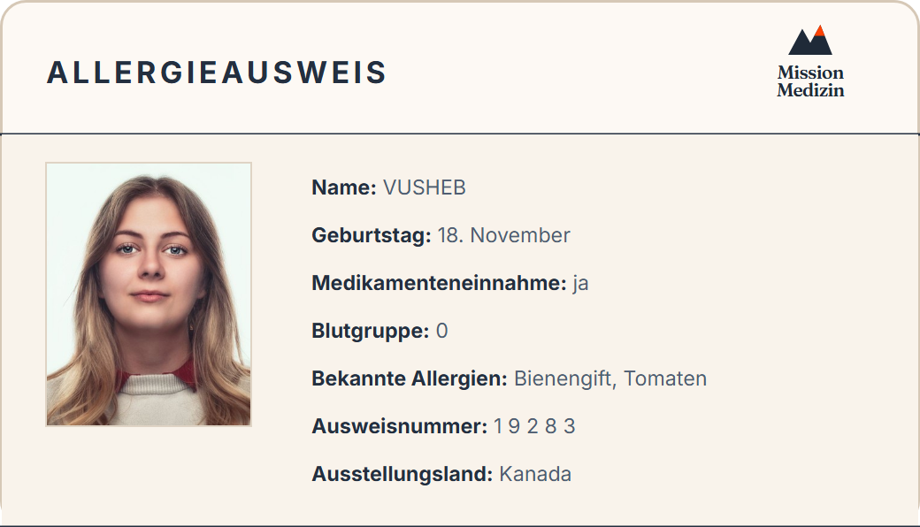 Allergieausweis