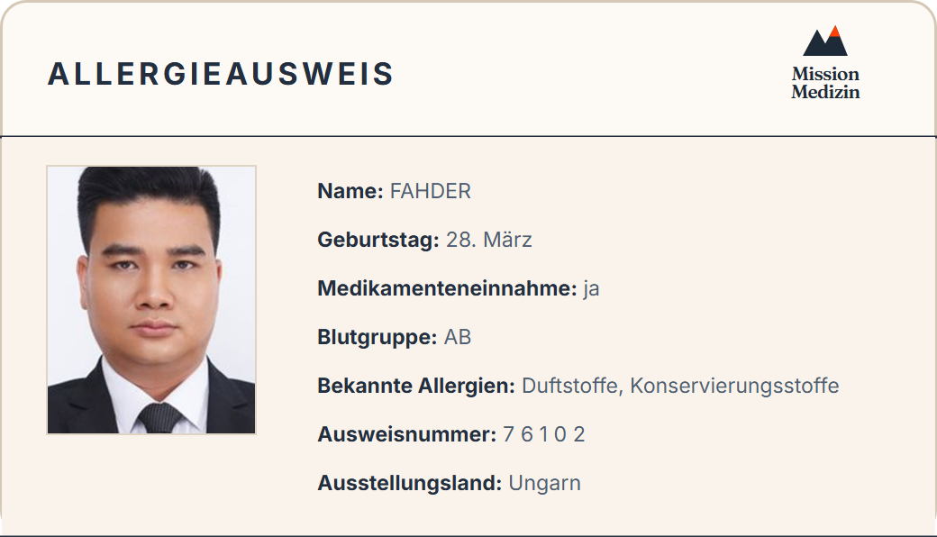Allergieausweis