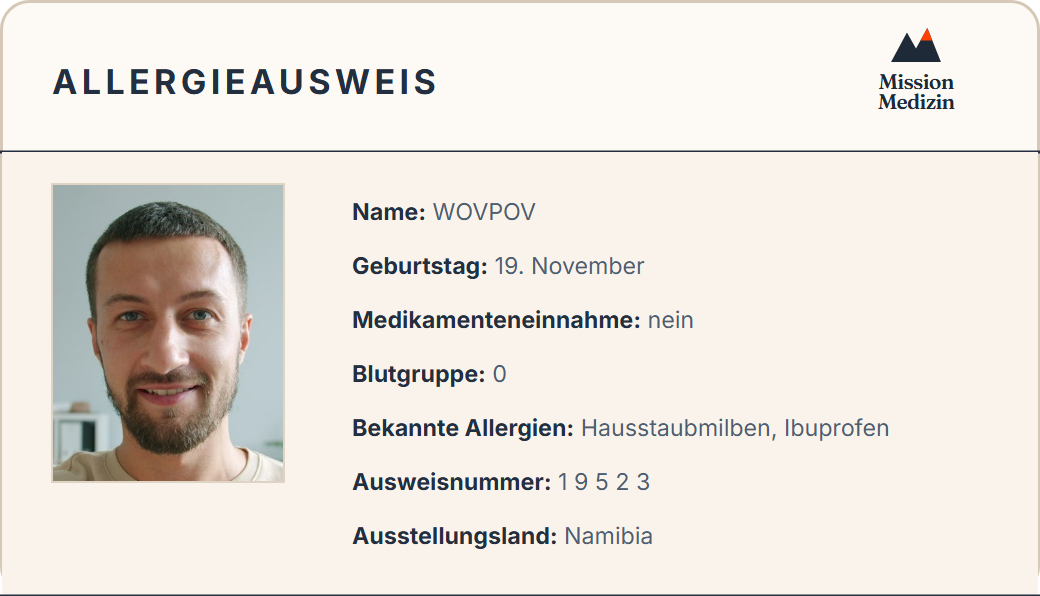 Allergieausweis